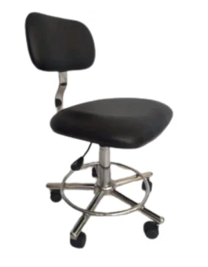 Silla Metálica Giratoria Rodable BAMZE UK ESTÁNDAR