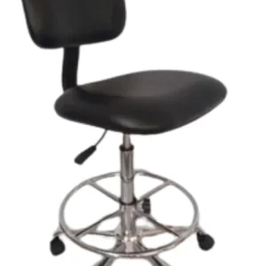Silla Metálica Giratoria Rodable con Asiento Alto