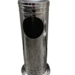PAPELERA DE ACERO INOXIDABLE DE FORMA CILÍNDRICA BAMZE UK ESTÁNDAR
