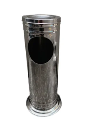 PAPELERA DE ACERO INOXIDABLE DE FORMA CILÍNDRICA BAMZE UK ESTÁNDAR