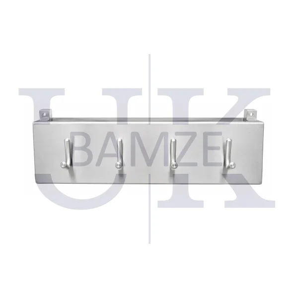PERCHA METÁLICA DE PARED CON 4 GANCHOS BAMZE UK M-9